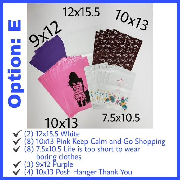 50 Polymailers Choose Your Bundles Posh Hanger - Picture 6 of 10